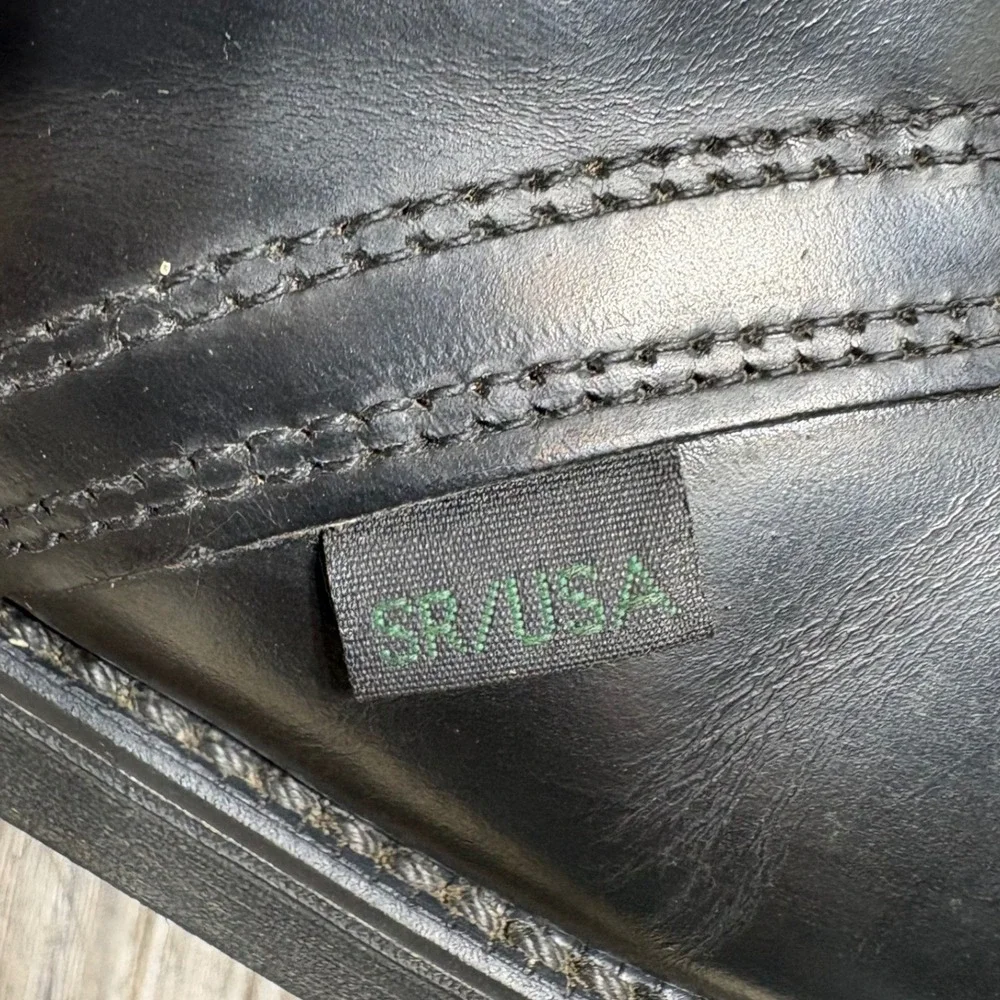 USPS SR/USA Chukka Boots Mens 12 EE Black Leather Postal Shoes Made in USA